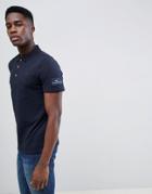 Gandy's Navy Ribbed Classic Polo Shirt - Navy