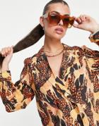 & Other Stories Giraffe Print Blouse In Multi - Part Of A Set