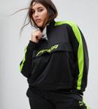 Puma Exclusive To Asos Plus Track Jacket In Black And Neon Green - Black