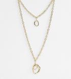 Warehouse Chunky Oval Multirow Necklace - Gold