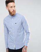 Lee Buttondown Brushed Oxford Shirt Blue - Blue