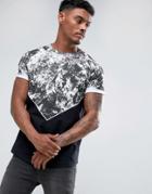 Defend London Marble Chevron T-shirt - Black