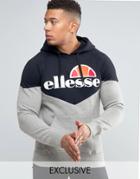 Ellesse Chevron Hoodie With Large Logo - Black