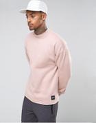 Sixth June Oversized Sweatshirt With Turtleneck - Pink