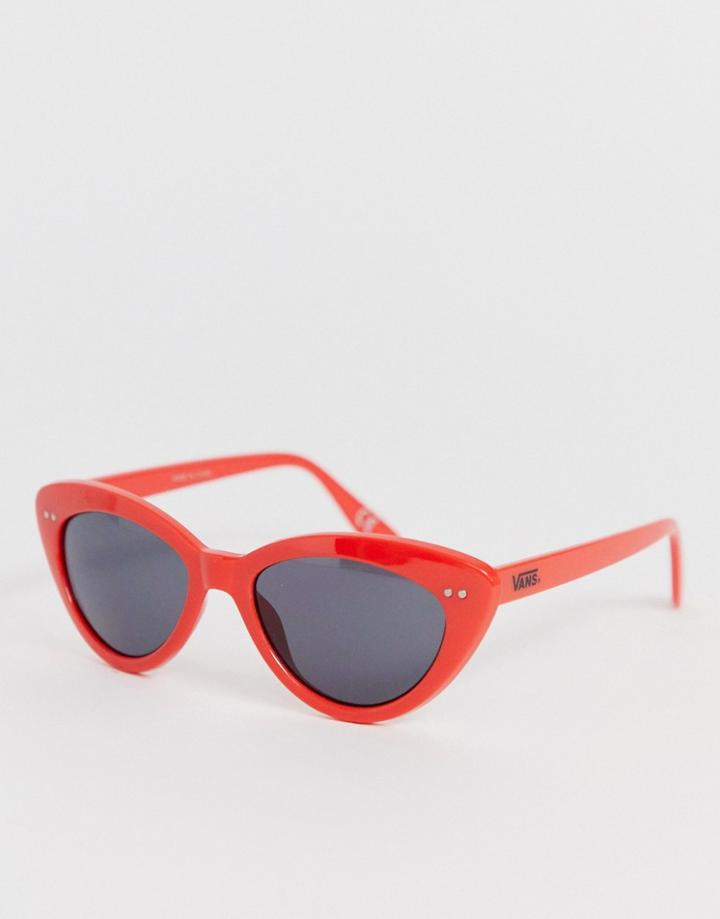 Vans Cat Eye Sunglasses In Red