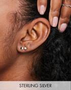 Kingsley Ryan 90s Yin Yang Enamel Stud Earrings-silver