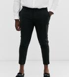 Asos Design Plus Cropped Super Skinny Smart Pants In Black