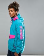 O'neill Reissue Frozen Overhead Insulated Ski Jacket Hooded In Blue/pink - Blue