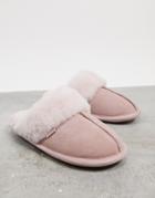 Sheepskin By Totes Mule Slippers In Rose Pink