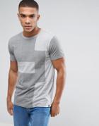 Solid T-shirt With Cut And Sew Pattern - Gray