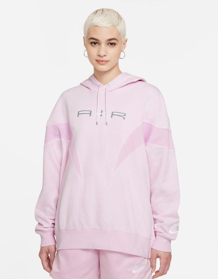 Nike Air Logo Hoodie In Pale Pink