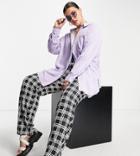 Asos Design Curve Oversized Shirt In Lilac-purple