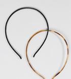 Asos Pack Of 2 Plastic Headbands - Brown