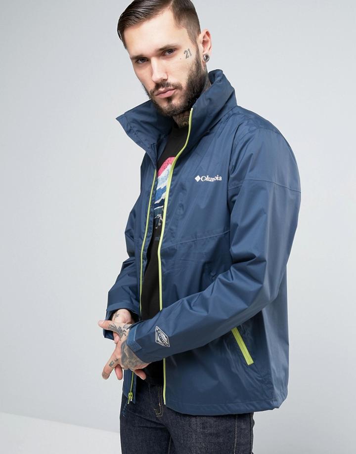 Columbia Inner Limits Hooded Jacket Waterproof Tricolour In Navy - Navy