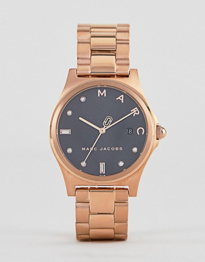 Marc Jacobs Mj3600 Henry Bracelet Watch In Rose Gold 36mm - Gold