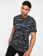 Calvin Klein Crew T-shirt In Black Camo
