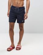 Napapijri Villa Swim Shorts Small Logo In Navy - Navy