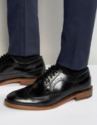 Dune Brogues In Black Leather - Black