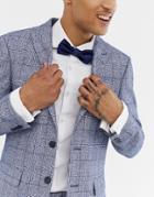 Devils Advocate Navy Satin Bow Tie - Navy