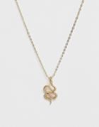 Pieces Snake Pendant Necklace - Gold