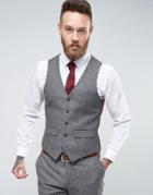 Harry Brown Heritage Slim Fit Donegal Vest - Gray