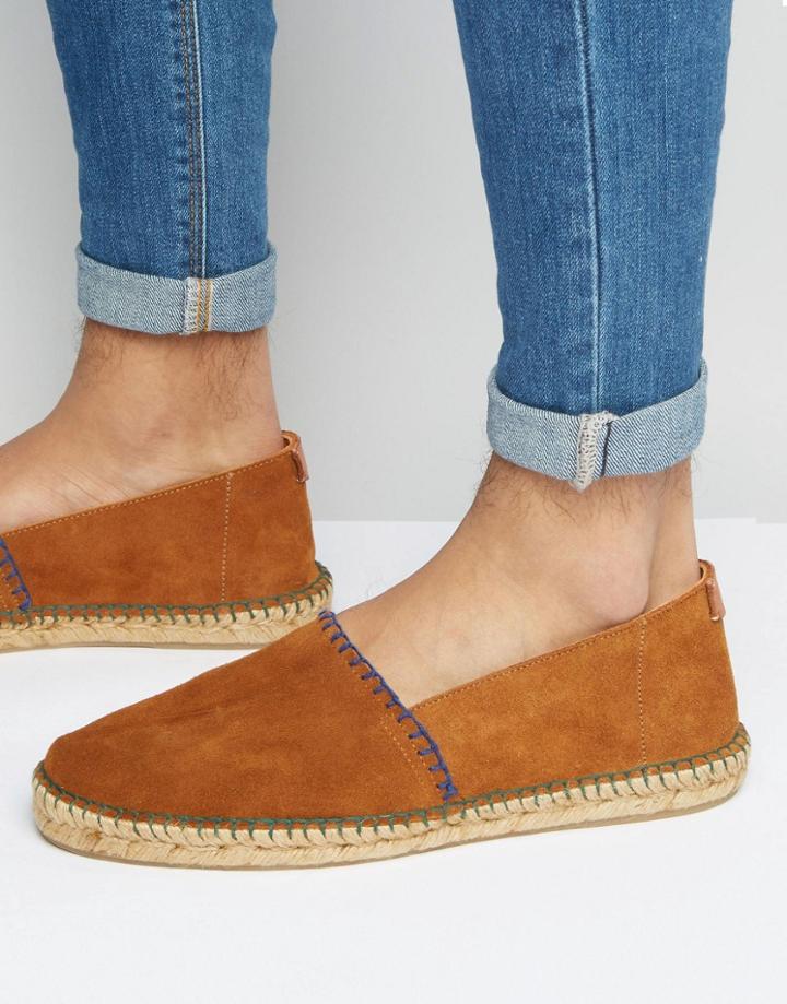 Kurt Geiger Sacha Suede Espadrilles - Tan