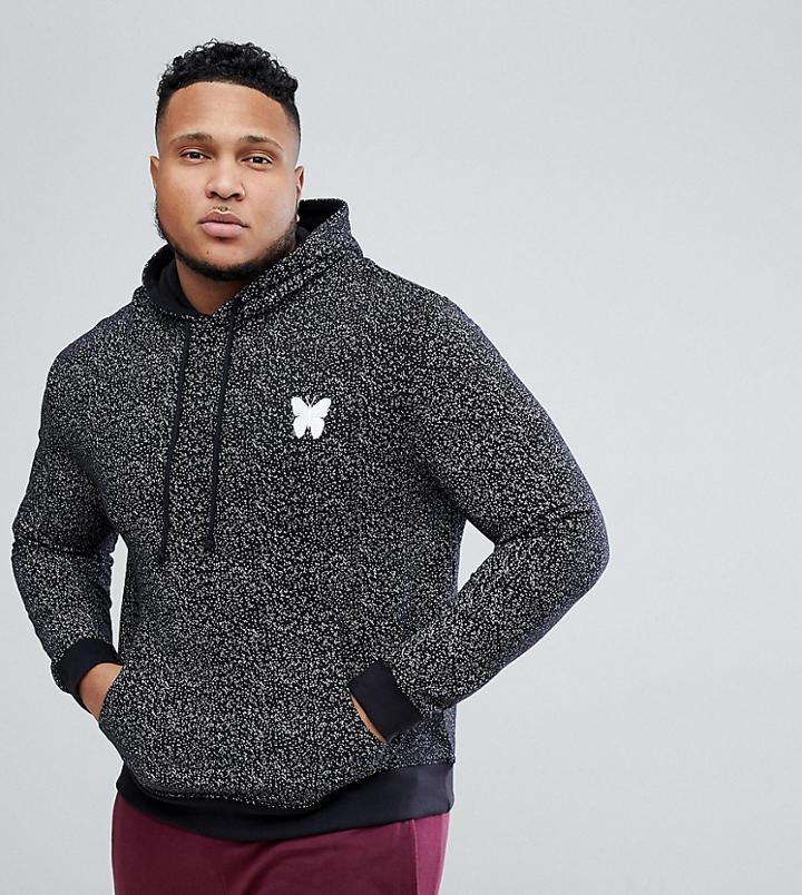 Good For Nothing Plus Hoodie In Black Speckle - Black