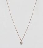 Ted Baker Rose Gold Crystal Heart Pendant Necklace - Gold