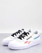 Reebok Club C Revenge Sneakers In White With Multicolor Detail