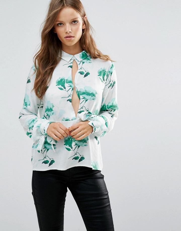 Minimum Moves Lican Shirt With Open Slit Chest - Green