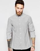 Ymc Shirt With Oxford Stripe - Black