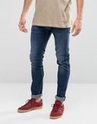 Armani Jeans J10 Skinny Fit Jeans In Stretch Mid Wash - Blue