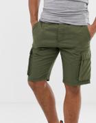 French Connection Millitary Cargo Shorts-green