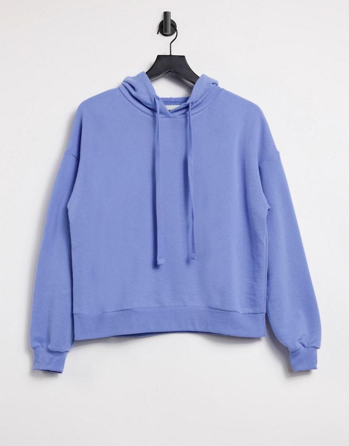 Pull & Bear Hoodie In Sky Blue-blues