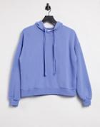 Pull & Bear Hoodie In Sky Blue-blues