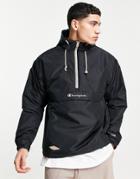 Champion Small Script Logo Overhead Jacket In Black