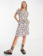 Only Floral Printed Mini Dress-multi