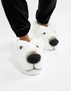 Loungeable Polar Bear Slippers - White