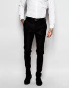 Asos Slim Suit Pants In Black - Black