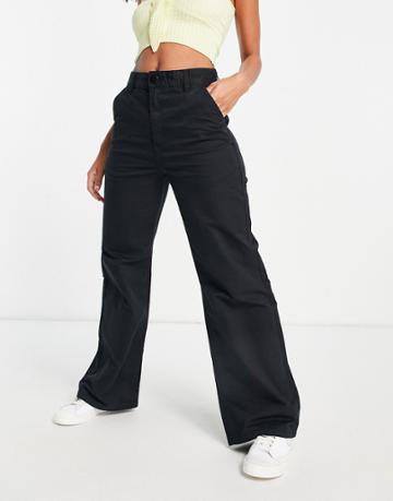 Cotton: On Wide Leg Pants In Black
