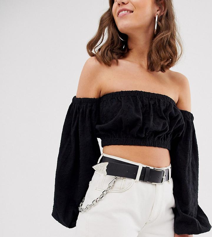 My Accessories London Exclusive Chunky Silver Chain Black Waist And Hip Jeans Belt