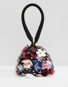 Asos Floral Embellished Pouch Bag - Multi