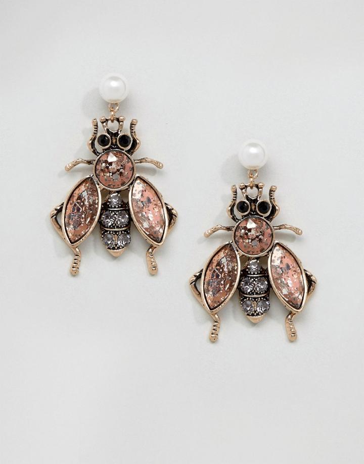 Aldo Statement Bug Earrings - Black