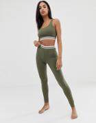 Asos Design Mix & Match Sporty High Waisted Legging-green