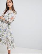 New Look Summer Floral Midi Dress - White
