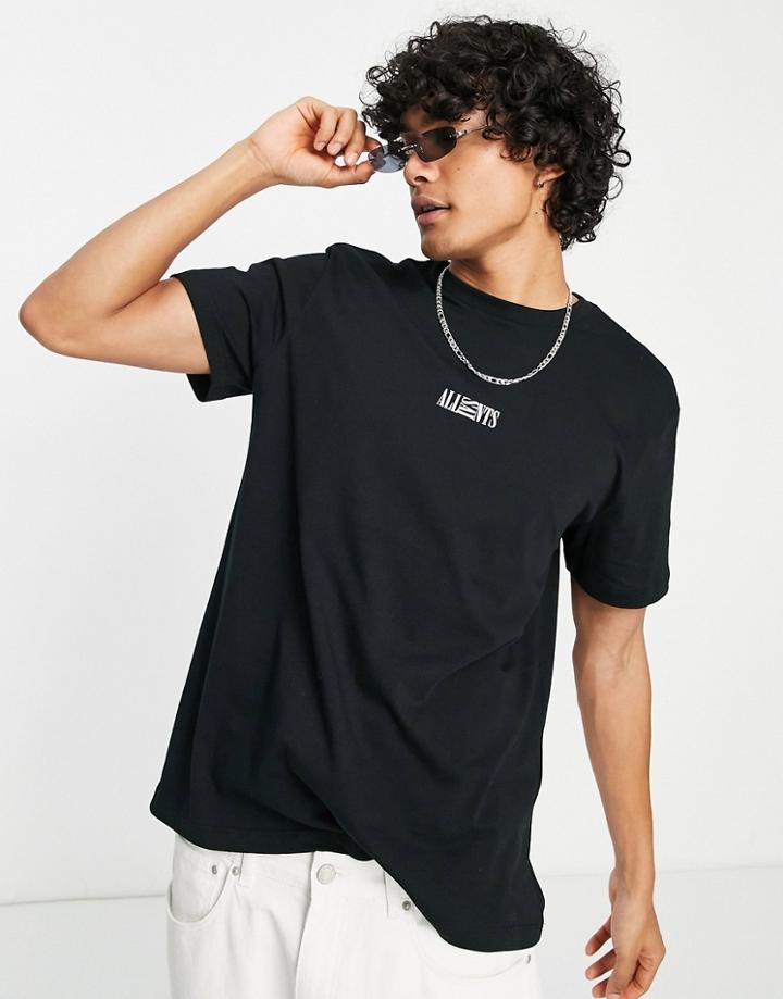 Allsaints Opposition Crew Neck T-shirt In Black