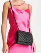 Steve Madden Bcaviar Cross Body Bag In All Over Black