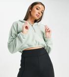 South Beach Hooded Crop Jacket In Frosty Green