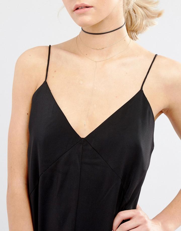 Pieces Delicate Layered Choker Necklace - Gold