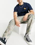 Carhartt Wip Flint Regular Tapered Pant In Camo-multi